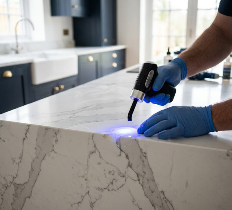quartz-worktop-chip-repair-uv-curing