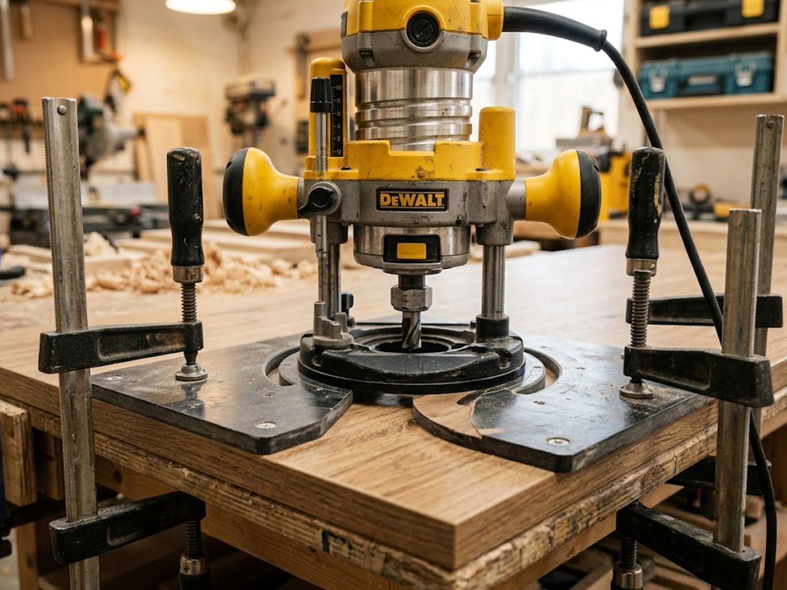 Worktop-Router-Jig-Setup