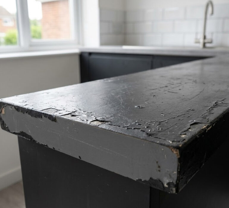painting-laminate-worktop-peeling-failure
